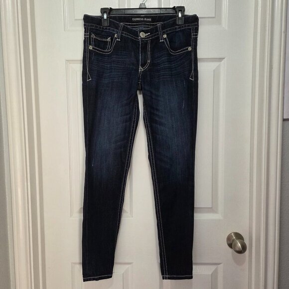 Express Jeans Women Low Rise Stella Legging size 6 Regular Y2k - Picture 1 of 7